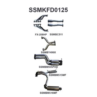 Ford BF GT V8 4V Sedan 3in L & R With Extractors Hotdog/Muffler