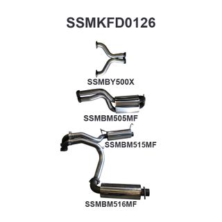 Ford BF GT V8 Sedan 3in L & R CatBack Muffler/Muffler