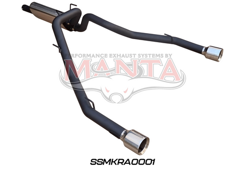 DS RAM1500 5.7L V8 3in Single into Twin, Factory Cat Back Exhaust, with 5in Chrome tips