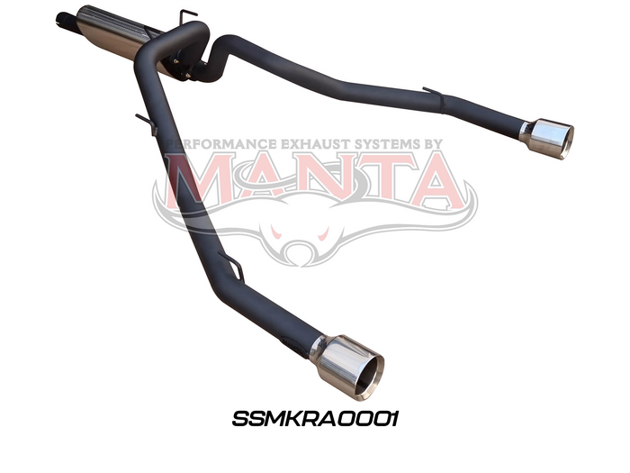 DS RAM 1500 5.7L V8 3in Single into Twin, Factory Cat Back Exhaust, with 5in Chrome tips