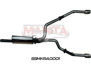 DS RAM 1500 5.7L V8 3in Single into Twin, Factory Cat Back Exhaust, with 5in Chrome tips