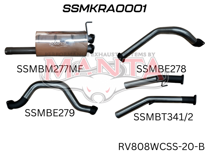 DS RAM 1500 5.7L V8 3in Single into Twin, Factory Cat Back Exhaust, with 5in Chrome tips