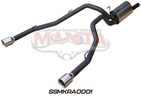 DS RAM1500 5.7L V8 3in Single into Twin, Factory Cat Back Exhaust, with 5in Chrome tips