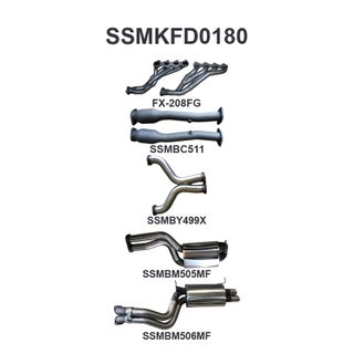 Ford FG V8 Sedan 3in Dual With Extractors Muffler/Muffler