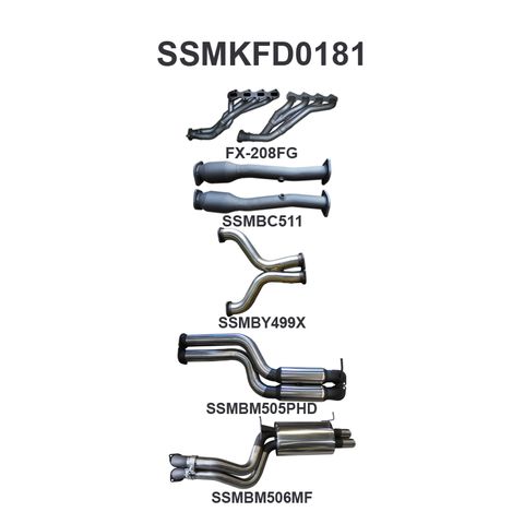 FG V8 Sedan 3in Dual With Extractors Hotdog/Muffler