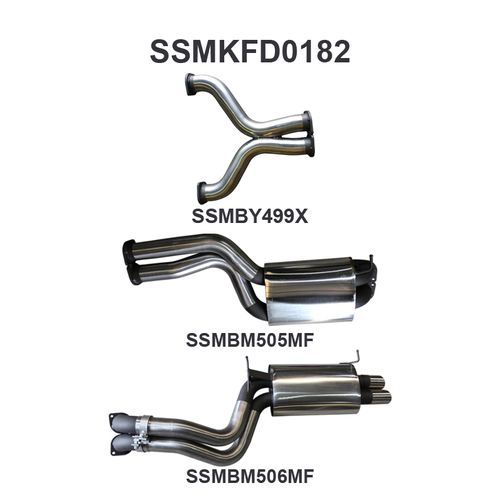 FG V8 Sedan 3in Dual CatBack Muffler/Muffler