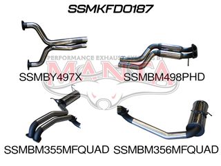 Ford FG V8 Sedan 2.5in L & R CatBack Hotdog/Muffler