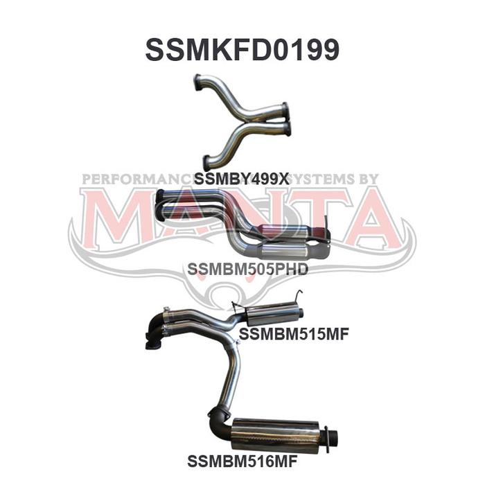 Ford FG GT V8 Sedan 3in L & R Catback Hotdog/Muffler
