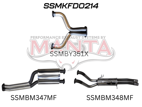 FG V8 Ute 2.5in Dual CatBack Muffler/Muffler