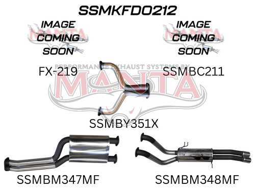 FG 5.4L V8 Ute 2.5in Dual With Extractors Muffler/Muffler