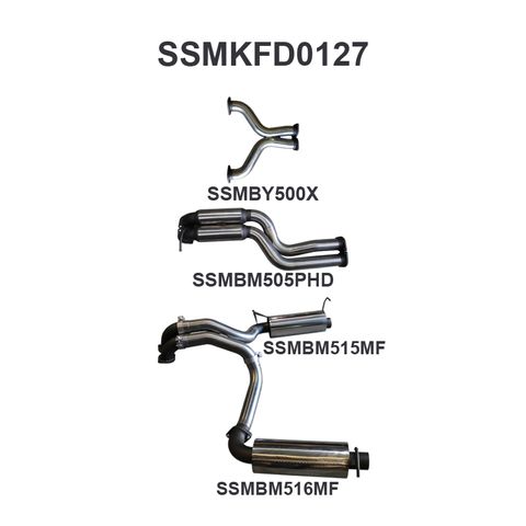 Ford BF GT V8 Sedan 3in L & R CatBack Hotdog/Muffler