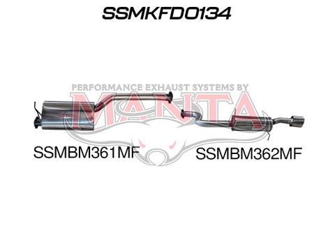 Falcon BA BF 6 Cylinder XR6 Ute CatBack Muffler/Muffler