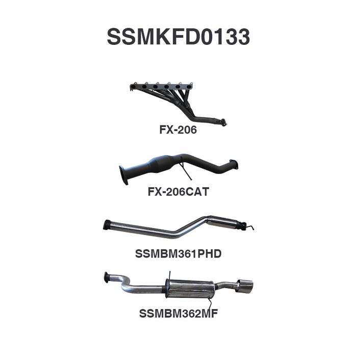 Ford Falcon BA BF 6cl XR6 Ute Full System Hotdog/Muffler