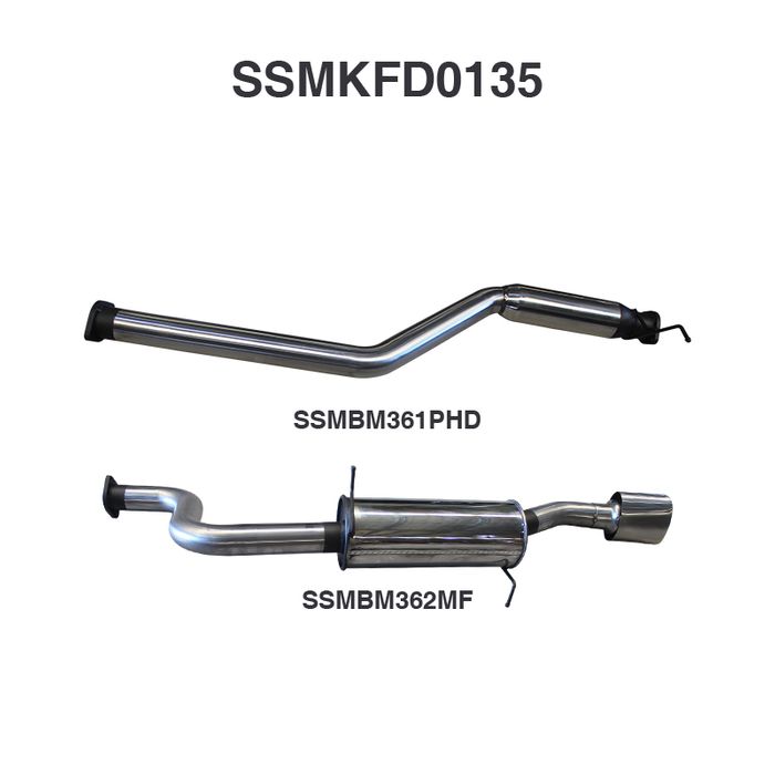 Ford Falcon BA BF 6 Cylinder XR6 Ute CatBack Hotdog/Muffler