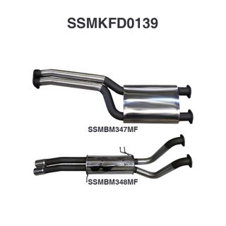 Ford BA BF XR6 Turbo Ute 2.5in Dual C-Back