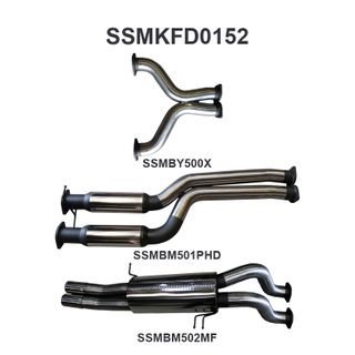 Ford BA BF V8 Ute 3in Dual Catback Hotdog/Muffler