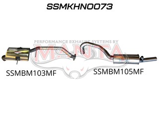 Holden Commodore VG VP VR V6 Ute 2.5in Catback Muffler/Muffler