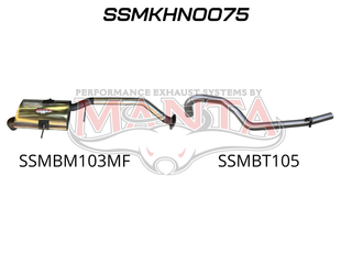 Holden Commodore VG VP VR V6 Ute 2.5in Catback Muffler/Tailpipe