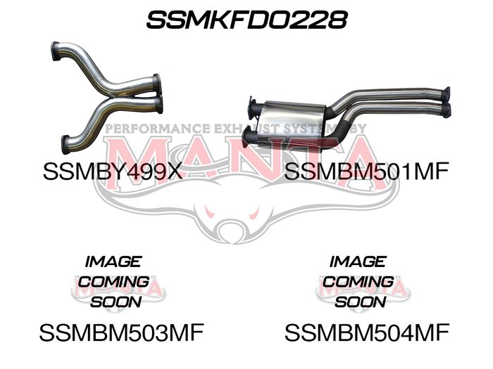 FG 5.4L V8 Ute 3in L & R CatBack Muffler/Muffler