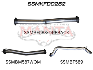 Ford PX2 Ranger 3in DPF Back without