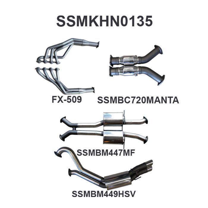 VY VZ V8 HSV Sedan 3in Dual With 1 7/8 in Extractors Muffler/Muffler