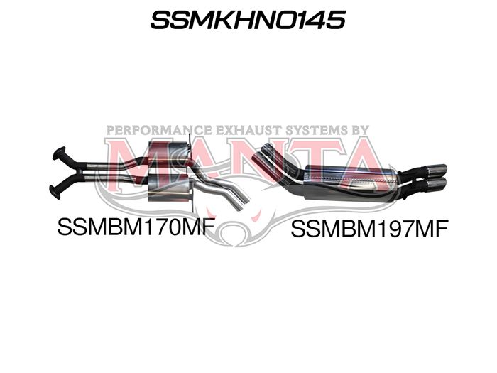 VX VY V8 Monaro 2.5in Dual Catback Muffler/Muffler