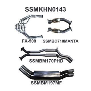 VX VY V8 Monaro 2.5in Dual With Extractors Hotdog/Muffler
