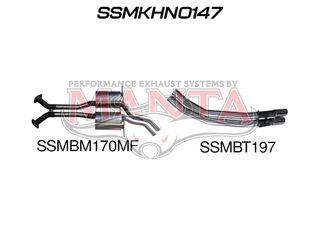 VX VY V8 Monaro 2.5in Dual Catback Muffler/Tailpipe