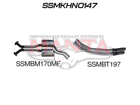 Holden VX VY V8 Monaro 2.5in Dual Catback Muffler/Tailpipe
