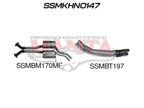 VX VY V8 Monaro 2.5in Dual Catback Muffler/Tailpipe