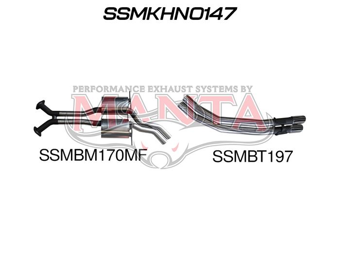 Holden VX VY V8 Monaro 2.5in Dual Catback Muffler/Tailpipe