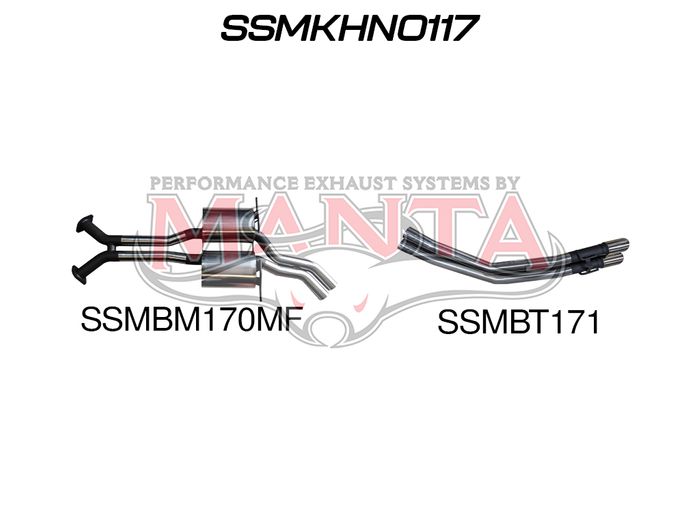 Holden Commodore VT - VZ V8 Sedan 2.5in Dual Catback Muffler/Tailpipe
