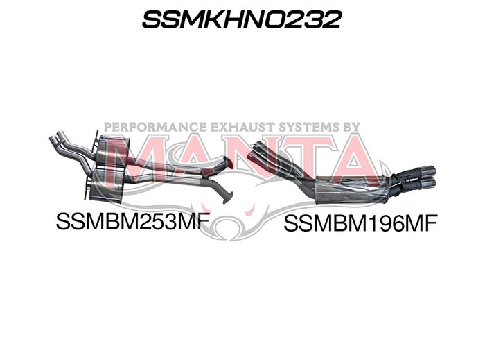 Holden Commodore VU VY VZ V8 Ute 2.5in Dual Catback Muffler/Muffler
