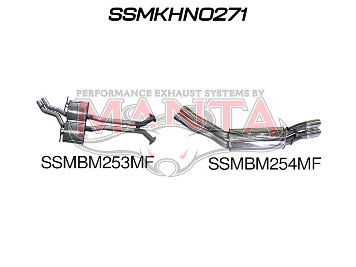 VT - VZ V8 Wagon 2.5in Dual Catback Muffler/Muffler