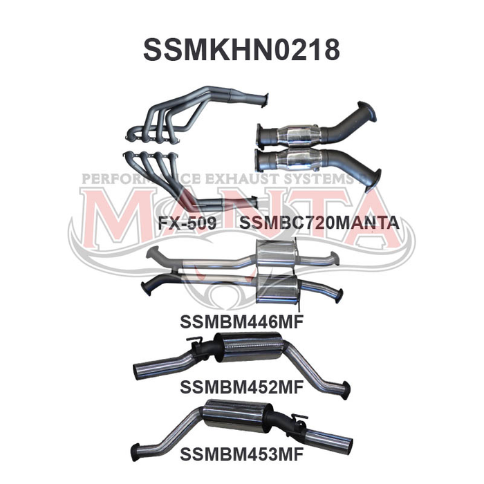 HSV VY VZ Maloo 3in Dual With 1 7/8 in Extractors Muffler/Muffler