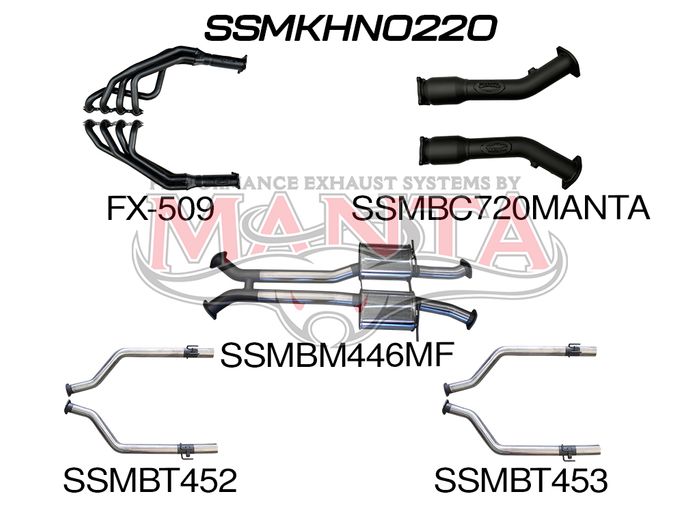 VY VZ Maloo 3in Dual With 1 7/8 in Extractors Muffler/Tailpipe