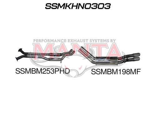 WK WL S/MAN V8 2.5in Dual Catback Hotdog/Muffler