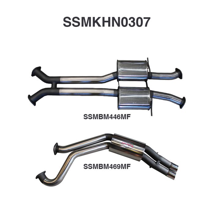 WK WL Statesman V8 3in Dual Catback Muffler/Muffler