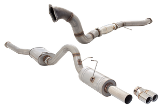 BA - BF XR6T/F6 Ute 4in Dump Pipe, 3 1/2in Cat & Single System 409 Stainless
