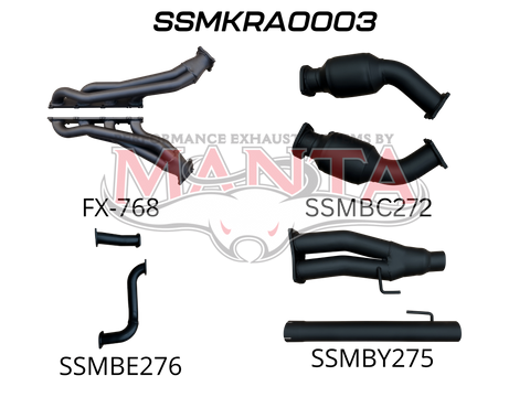 DS RAM1500 5.7L V8 Extractors and Cats kit, to bolt to Factory Exhaust or MANTA 3in single Catback