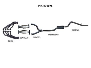 Falcon AU V8 Ute 3in With Extractors Muffler/Tailpipe