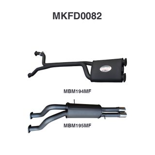 Ford Falcon AU V8 Ute 2.5in Dual Catback Muffler/Muffler