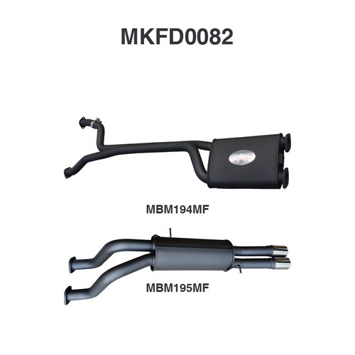 Ford Falcon AU V8 Ute 2.5in Dual Catback Muffler/Muffler
