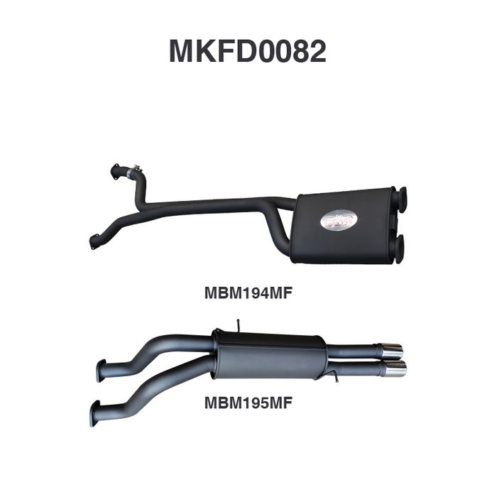Ford Falcon AU V8 Ute 2.5in Dual Catback Muffler/Muffler