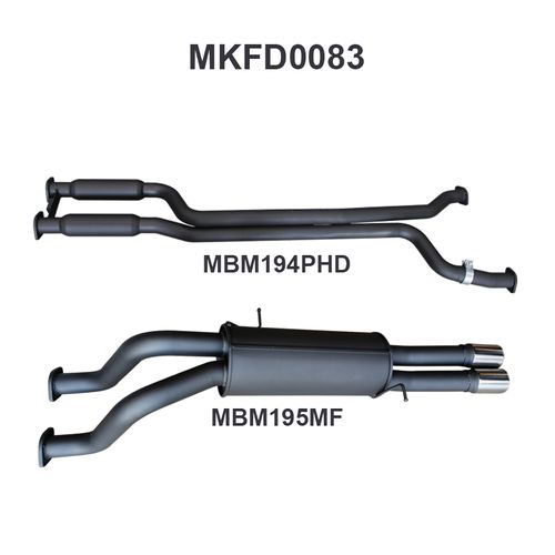 Ford Falcon AU V8 Ute 2.5in Dual Catback Hotdog/Muffler