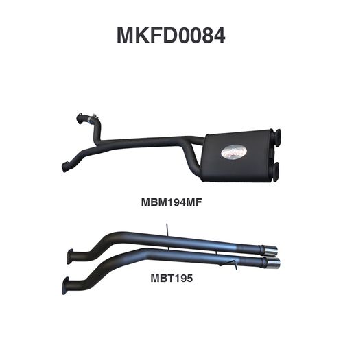 Ford Falcon AU V8 Ute 2.5in Dual Catback Muffler/Tailpipe
