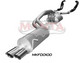 BA BF V8 4V Sedan 2.5in Dual With Extractors Muffler/Muffler