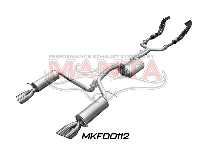 Ford BA BF V8 4V Sedan 2.5in L & R With Extractors Muffler/Muffler