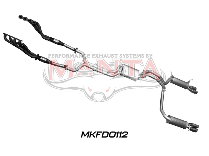 Ford BA BF V8 4V Sedan 2.5in L & R With Extractors Muffler/Muffler