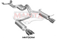 BA BF V8 Sedan 2.5in L & R CatBack Muffler/Muffler